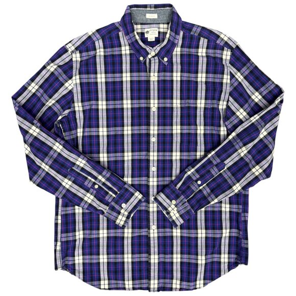 EUC Men's J. CREW Tailored Fit "Shirtings"‎ Tartan Plaid Shirt | Size L - Picture 1 of 8